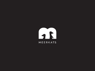 Meerkats logo design brand brandidentity creative dribbble inspiration logo logodesign meerkat negative negativelogo simple