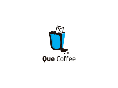 Que Coffee coffee creative cup identity illustration inspiration letter logo logo design mark shot