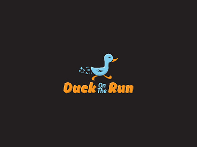 Duck On The Run brand creative duck fast identity illustration logo logodesign math mathematics run