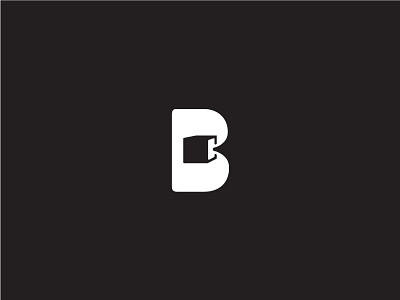 B negative b box creative identity letter logo logodesign mark negative negativespace space