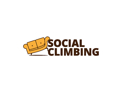 Social Climbing logo brand brandidentity climbing creative fresh identity inspiration logo logodesign social sofa