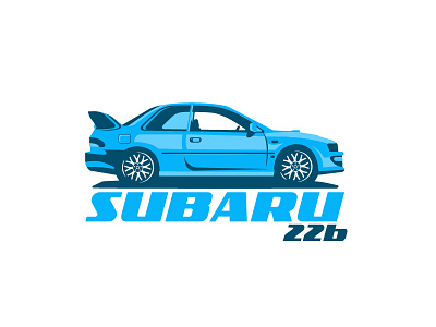 Subaru illustration 22b auto automotive car illustration subaru tuning tuningcar vector vehicle wheels