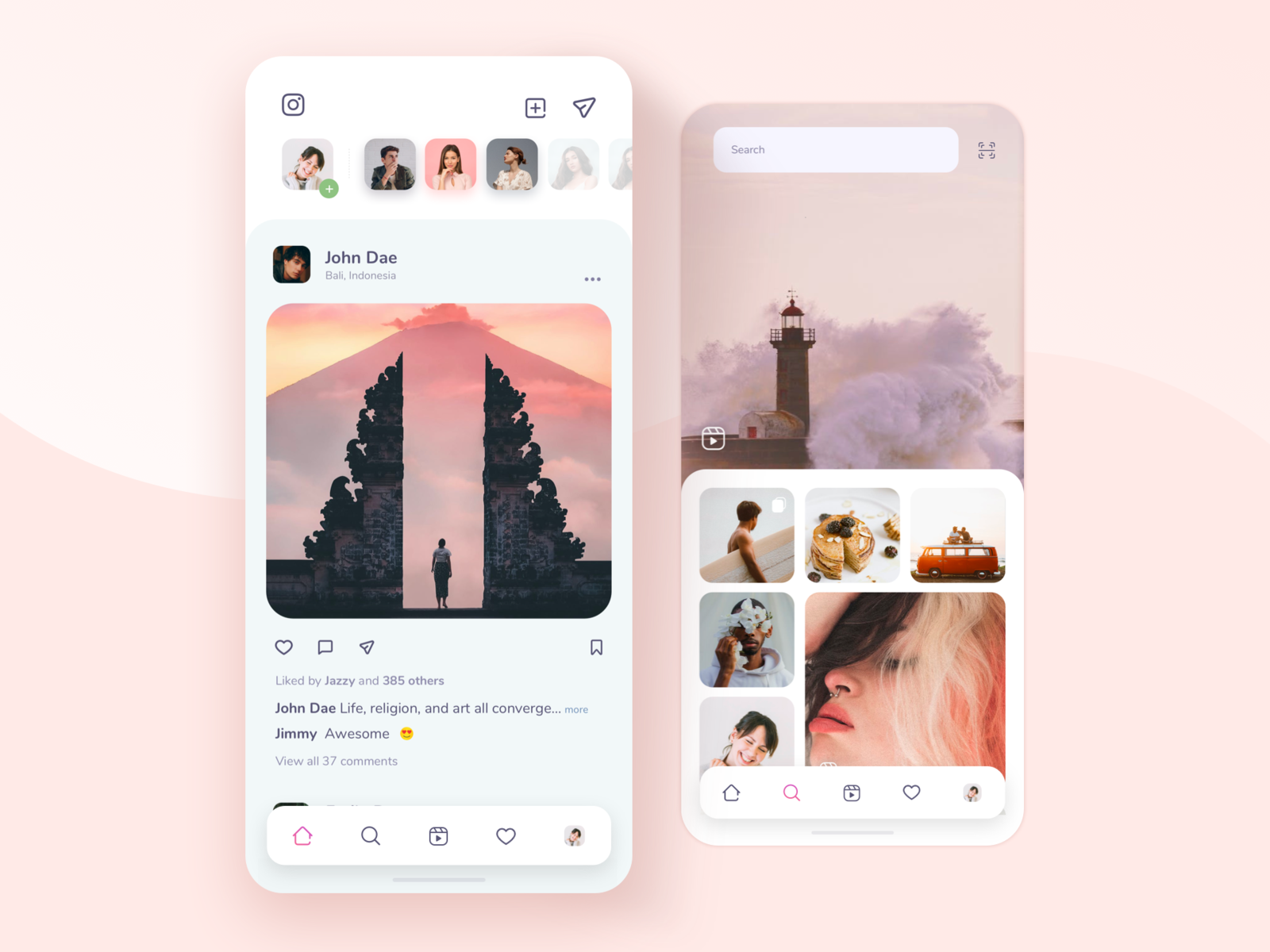 Instagram- Redesign concept by Priti Patil on Dribbble