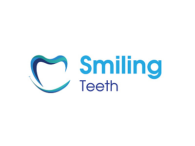 Smiling Teeth 800 blues dental clinic dentist dentist logo flow gradient logo illustration logo logo design