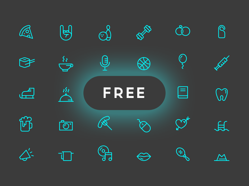 Joy Icon Set (Free Vector & PSD) stroke simple pack minimal vector psd icons icon freebie free line flat