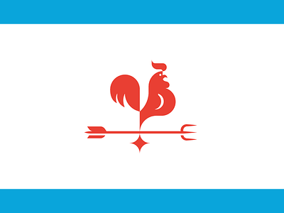 Rooster mark animal bird cock icon illustration logo mark minimal restaurant symbol vector