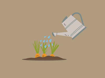 Gardening topper - carrots carrots design fertiliser flat gardening green grow illustration nature vector