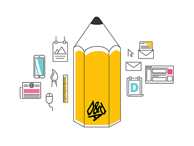 D&Ad Festival 2017 blog collection dad desgin festival line art minimalist pencil yellow