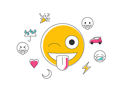 Emoji Adwords adwords collection emoji google line art minimalist smiley unicode whatsapp wink