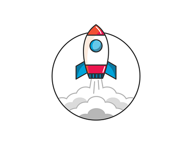 Lift off flight icon illustration lift off moon nasa rocket space take off