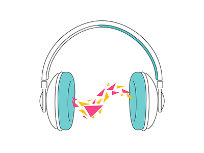 Podcas snippet audio google headphone line art music podcast rich media sound visual wave
