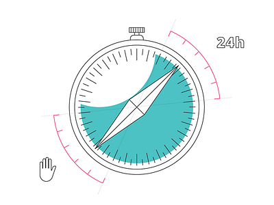 Safari Add Blockers ad art blocker browser compass countdown direction line safari stopwatch time watch