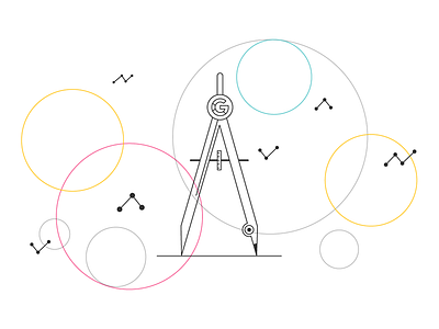 Google Attribution Tool attribution circles compass drawing google minimalist technical tool