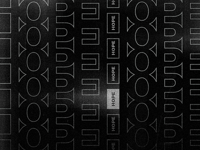 Hope black and white hope pattern series stencil texture typography