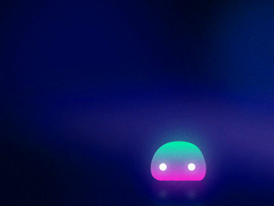 Bouncing after effects bounce eyes glow gradient jelly light morphing night shapes