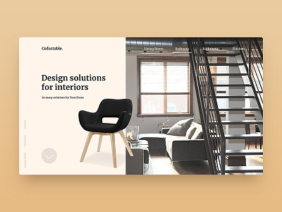 DailyUI Concept Interior design furniture interface interior ui ux warm web website