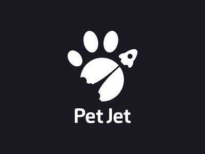 Logo for Delivery animal brand delivery fast fly footprint jet logo pet rocket