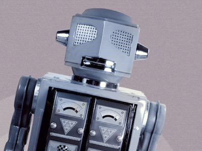 Robot-o finally born icon logo outlines poster robot