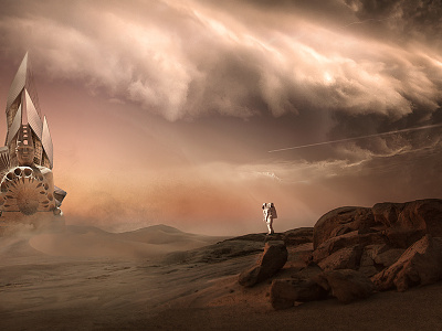 Intraplanetarium encounter astronaut mars planet red planet sci fi science fiction scifi space universe