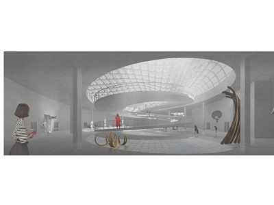 Museum architecture design illustration vector