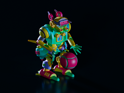 Cool Robot 3d 3dart 3ddesign 3dillustration blender characterdesign illustration robot