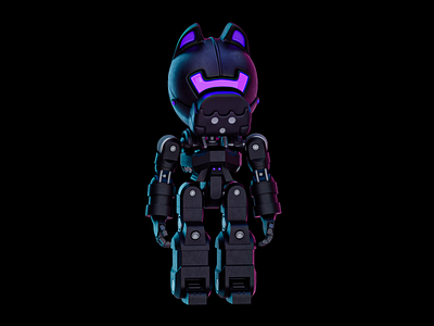 Robot Cat Character Design