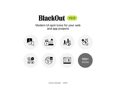 Blackout icons for web & app analytics finance icons illustrations instant investment meeting money online pack server ui vpn web player