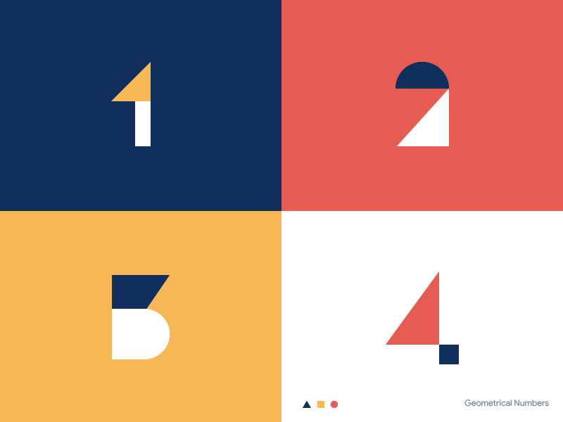 Geometrical number exploration by Charco Design on Dribbble