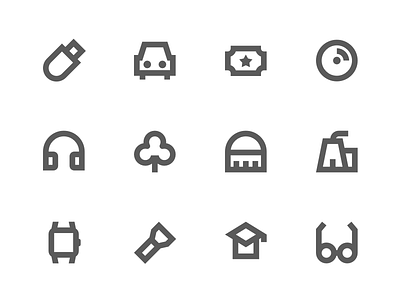 Dicut outlined icons