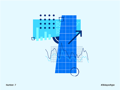 Number 7 - 36daysoftype 36daysoftype 7 analytics art graph graphic illustration letter typography vector