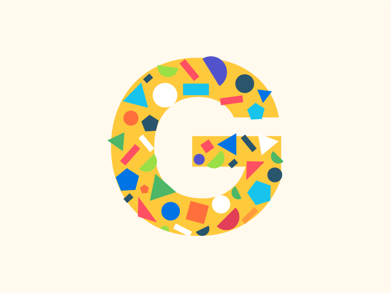 Geometrical art - G geometic simple web typography 36daysoftype graphic vector illustration