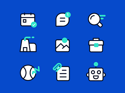 Blue remix icons - Exploration android art geometric graphic icon icons iconset illustration vector web