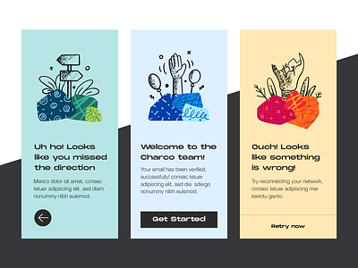 Charco - Free Illustrations app design download empty free illustrations onboarding product screens ui web
