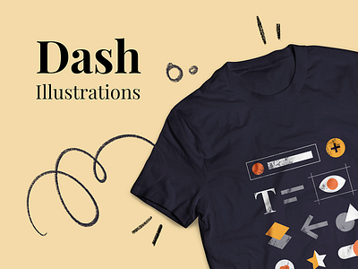 Dash Free Illustrations | T-Shirt ai components download free graphic icons illustration texture tshirt ui vector