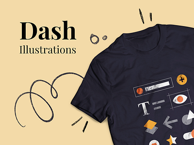 Dash Free Illustrations | T-Shirt