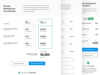 Pricing page - UI