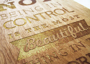 type laser etched from wood design lasercut typography