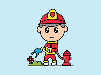 FireMan animation bomberman cartoon character fireforce fireman graphic design illustration logo mascot character vector