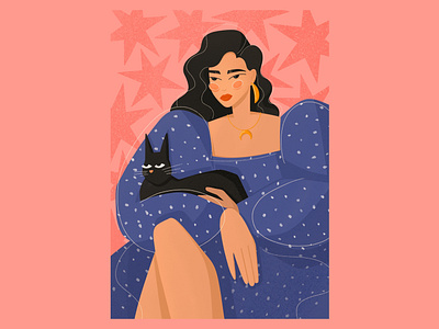 girl with a cat