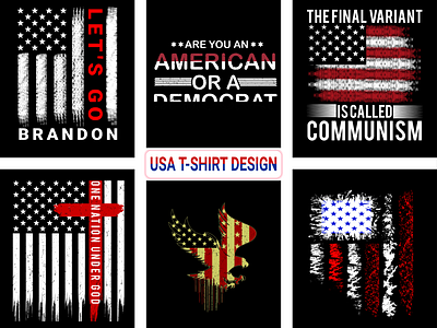 Let's Go Brandon American Flag T-Shirt by Trending T-Shirt Design on  Dribbble