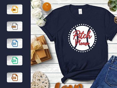 Baseball T-Shirt Design Template