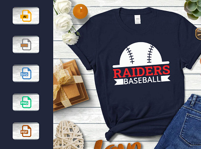 Baseball T-Shirt Design Template printing