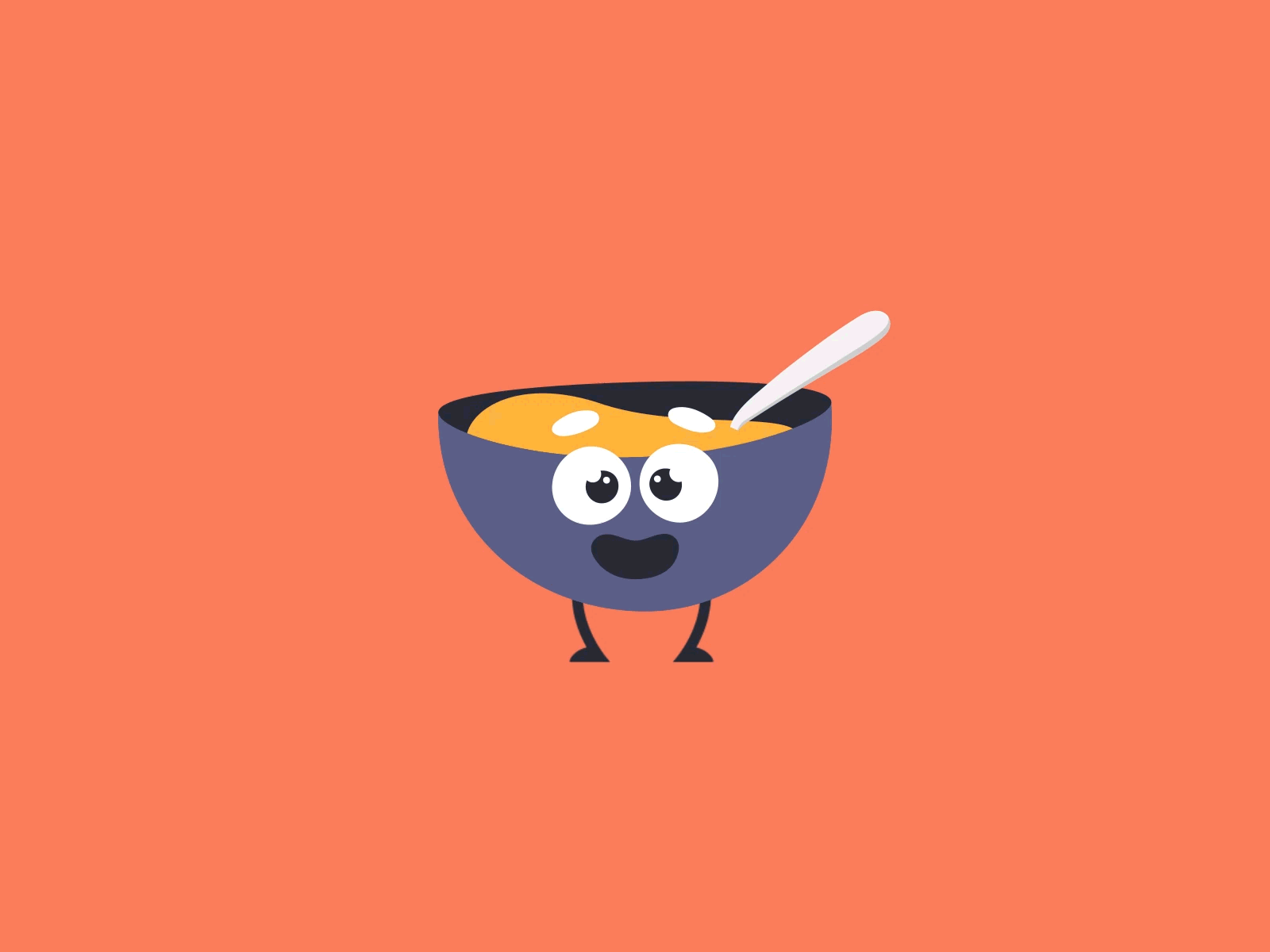 Mr. Soup 2d after effects animated gif animation art cartoon character colorful cute daily design flat gif idea illustration loop motion design motion graphics soup vector