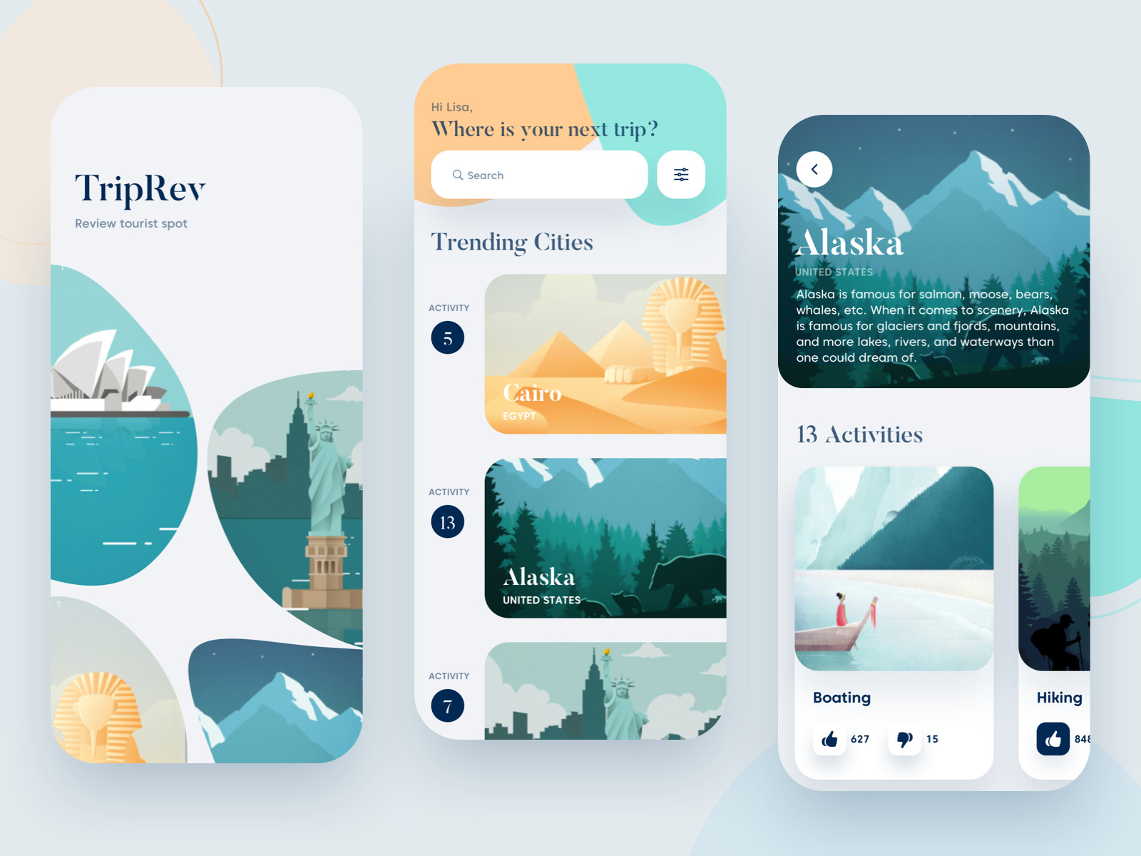 Trip Activities Ratings App by Prem on Dribbble
