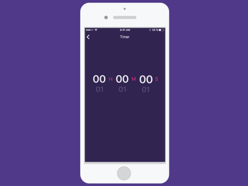 Countdown Timer iOS App clock concept countdown dailyui interaction iosapp iphone mobile app motion time ui ux