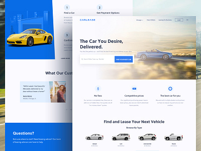 Car Lease Landing Page car lease ecommerce home page landing page lease main page minimal product search website