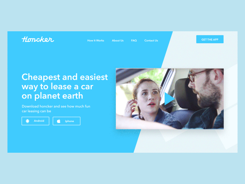 Mobile App Landing Page after effects animation car lease car lease landing page carlease interaction design landing page mobile app web design website minimal