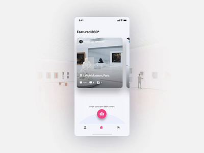 Panorama 360° / 180° Open Camera Interaction 360 360 degree after affects animation camera dailyui ios app panorama record social media