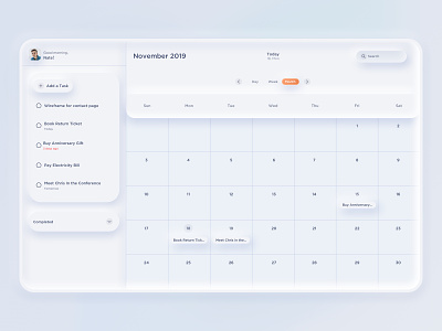 ToDo Task Manager / Calendar App Concept