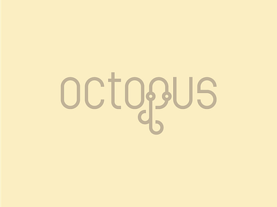 Octopus logo octopus word letter